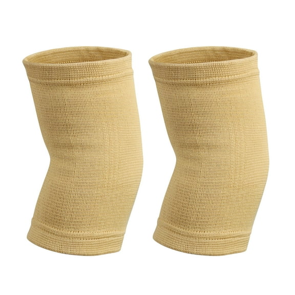 Unique Bargains 1 Pair Khaki Elbow Compression Sleeve Elbow Brace for Tennis