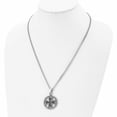 thumbnail image 4 of Stainless Steel Antiqued And Polished Cross In Circle 22In Necklace Made China -Jewelry By Sweet Pea, 4 of 8