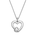 thumbnail image 4 of Sterling Silver CZ Antiqued Mother Of The Bride 18in. Necklace and Pendant, 4 of 7