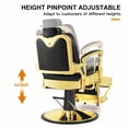 thumbnail image 5 of Vintage All Purpose Hydraulic Barber Chair Heavy Duty Salon Spa Beauty Hair Styling Equipment(Black+Gold), 5 of 20