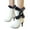 White, variant on Fuzzy Snow Boots for Women Elegant Dressy Stiletto Winter Booties Zip up Furry Lined Mid Calf Boots