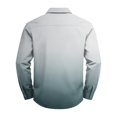 thumbnail image 5 of Button Up Shirt Men Big and Tall Lapel Collar Long Sleeve Shirts Gradient Print Regular Fit Beach Vacation Casual Tops, 5 of 5