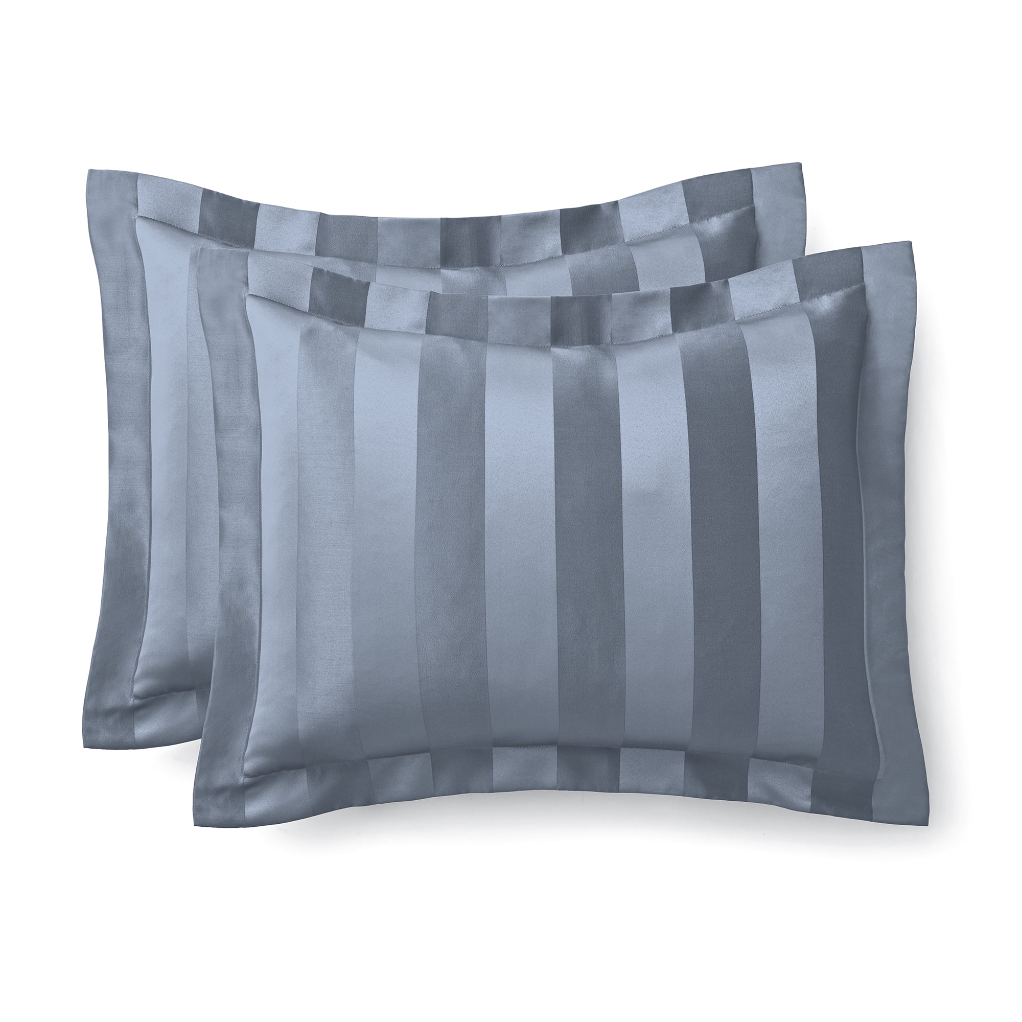 Mainstays 5-Piece Blue Damask Stripe Comforter Set, Full/Queen
