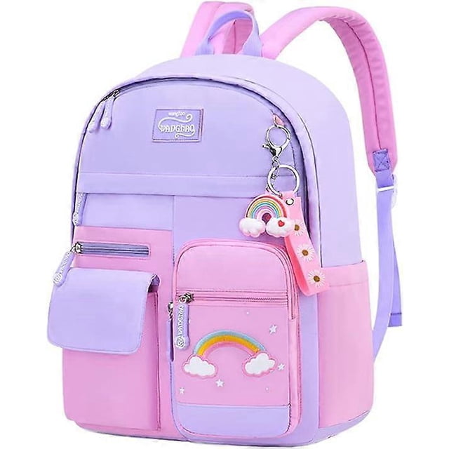 School Backpack for Girls Large Capacity Backpack Starry Sky Rucksack Bag Children Daypack for Teen Girl ,Purple