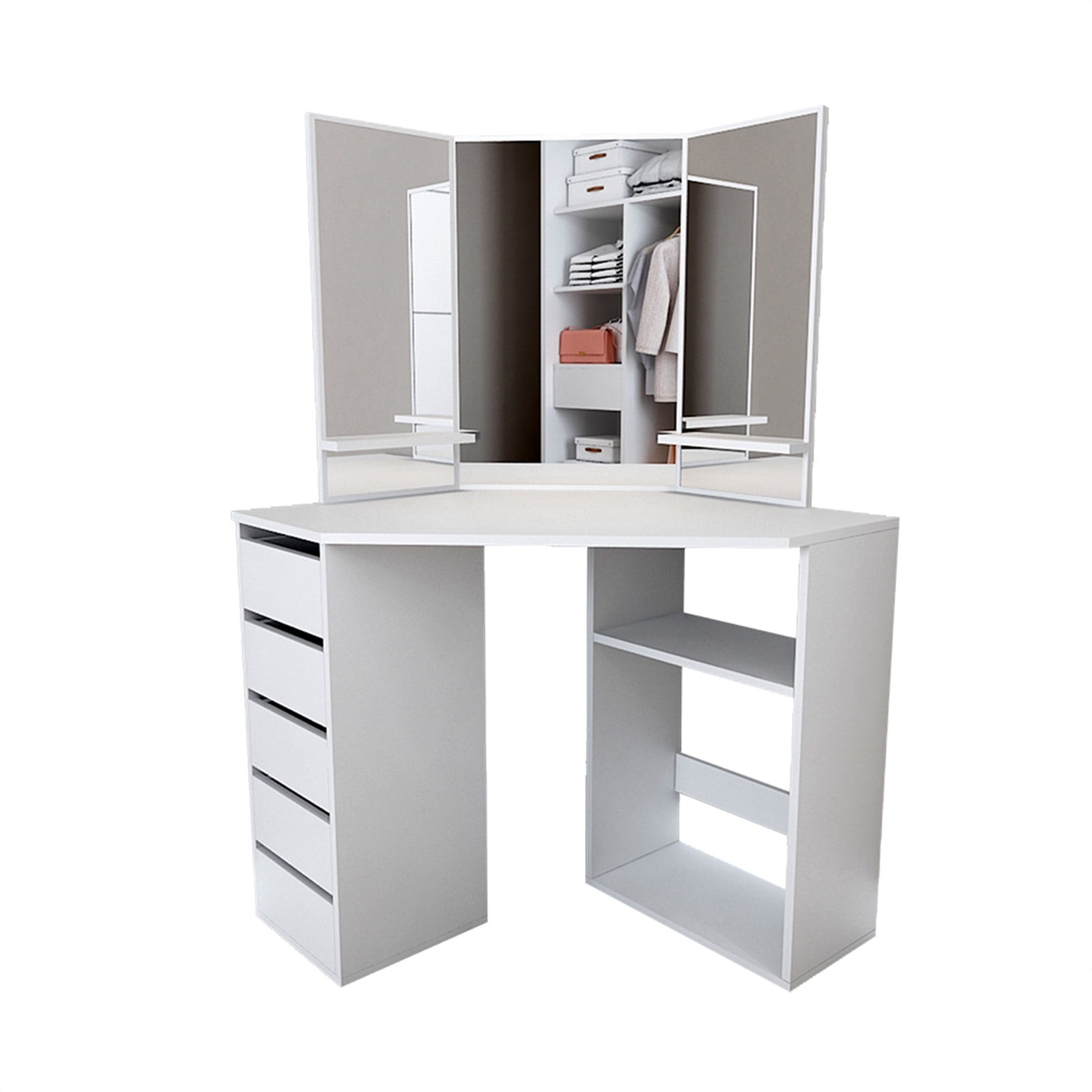Details about   Office Computer Desk Home Dressing Table White High Gloss Study Make Up Bedroom 