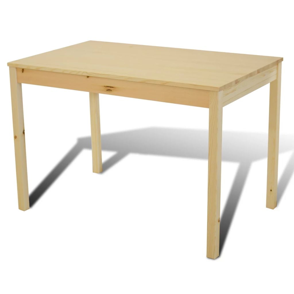 5 Piece Dining Set Dining Room Set, Wooden Kitchen Table and Chairs, Natural