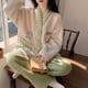 thumbnail image 4 of Pijama de terciopelo Coral para niña y mujer, ropa de dormir de felpa gruesa, conjunto de cárdigan de franela para el hogar, otoño e invierno, novedad de 2024, 4 of 5