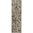 thumbnail image 2 of Addison Rugs Mayfield Washable Cowhide Small Boxes Gray Runner Rug, 2'3" x 7'6", 2 of 5
