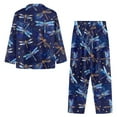 thumbnail image 7 of SEANATIVE Galaxy Dragonfly Button Up Pajamas for Women Size L Button Up Sleeping Sets Pj Loungewear Tops and Pants Set of 2 Women Sleepwear Button Down Plus Size Nightwear, 7 of 7