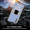 thumbnail image 4 of Galaxy note10 Plus Case for Astronaut Stand, Designed for 6D Electroplated Galaxy note10 Plus 4G/5G Phone Case,Soft TPU Protective Shockproof Flexible Samsung note10 Plus Case 6.8 inch,Blue, 4 of 11