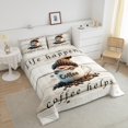 thumbnail image 4 of Erosebridal Coffee Comforter Set King Size Gnome Comforter Teens Cute Bedding Set Kawaii Duvet Set Room Decor Beige Quilt Set, 4 of 7