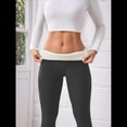 thumbnail image 4 of Leggings de Cintura Alta y Gruesos para Mujer: Pantalones de Yoga, Ciclismo y Entrenamiento con Control de Abdomen Sin Transparencias. Gris Oscuro M, 4 of 8
