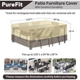 thumbnail image 5 of Gasee Patio Furniture Covers, Outdoor Table Furniture Cover Waterproof Canvas Rectangle 650D Patio Covers for Outdoor Furniture, Lawn, Deck, Backyard, Anti-fade & Tear Resistant, 5 of 6