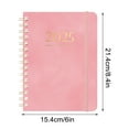 thumbnail image 2 of Hiroekza Spiral Planner 2025 Weekly Diary A5 Taped Notebook, Soft Leather Cover, 140 GSM Thick Paper, 360° Spiral Binding, Eye Protection, Elastic Strap, for Students & Professionals, 2 of 5