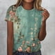 thumbnail image 1 of Fiudx Camisas de Mujer Camiseta de Manga Corta con Cuello Redondo y Estampado Informal para Mujer, 1 of 4