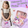 thumbnail image 6 of GLUAAE Washable Kids Makeup Kit for Girls - 26PCS Pretend Play Cosmetic Set with Carrying Case, Princess Dress Up Toys for Ages 3-12 (Purple, Perfect Birthday Gift), 6 of 8