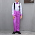 thumbnail image 3 of Owordtank 3 Pieces Boys Suits Formal Dresswear Kids Dress Shirt with Bowtie Suspender Pants Outfit Sets Gentleman Wedding Suit, 3 of 3