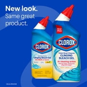 (6 pack) Clorox Toilet Bowl Cleaner Clinging Bleach Gel, Crisp Lemon, 24 fl oz