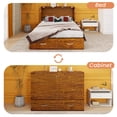 thumbnail image 2 of GraceGrove Murphy Bed with 2 USB Ports and Charging Station, Reddish-Brown Murphy Bed Twin with Storage Cabinet, Twin Size Murphy Bed with Drawers, Bedroom Cabinet Bed Guest Bed , Murphy Bed Cabinet, 2 of 12