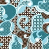Gabrielle Turquoise Paisley Fabric, per Yard