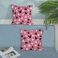 thumbnail image 3 of Valentines Day Pillow Covers 18x18 Set of 2 Inch, Valentines Love Hearts Pink Throw Pillows Valentines Decor Linen Pillowcase Anniversary Decorative Outdoor Square Cushion Case for Sofa Couch, 3 of 6