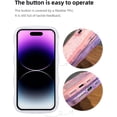 thumbnail image 3 of for iPhone 15 Pro - Curly Wave Edge Design, Transparent Bling Glitter Star Shiny Case, Cute Pink Clear Full Protection Soft TPU Shockproof Phone Cover for Women and Girls (Clear), 3 of 12