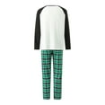 thumbnail image 6 of Family Matching Christmas Pajamas, Cartoon Dinosaur Print Long Sleeved Tops+Plaid Pattern Trousers Sleepwear, 6 of 10