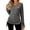 black, variant on Blouses for Women Business Casual Cotton Side Drawstring Shirt Ruched Long Sleeve V Neck Tops