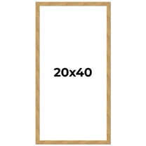 20x40 Frame Beige Real Wood Picture Frame Width 1.25 inches | Interior Frame Depth 0.5 inches |