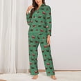 thumbnail image 2 of Balery Christmas Dachshund Conjunto de Pijama con Estampado para Mujer, Conjunto de Dos Piezas con Manga Larga, Ropa de Dormir Suave con Bolsillos, Pijamas Cómodos-Small, 2 of 7