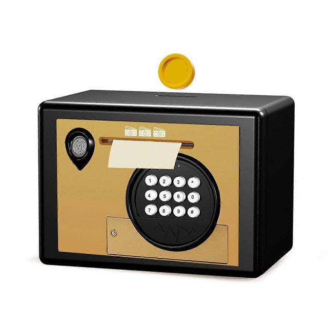 Piggy Bank Money Box ,Electric Fingerprint Password Money Saving Box ,Coin Bank Money Safe Atm Machine Gift for Kids