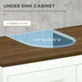 thumbnail image 3 of kleankin Modern Bathroom Sink Cabinet, Floor Standing Under Sink Cabinet, Freestanding Storage Cupboard with Adjustable Shelf, Double Doors, Antique White, 3 of 9