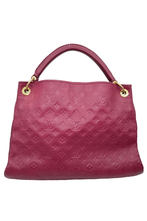 Pre-Owned Louis Vuitton Artsy MM Monogram Empreinte Leather Hobo Bag Burgundy