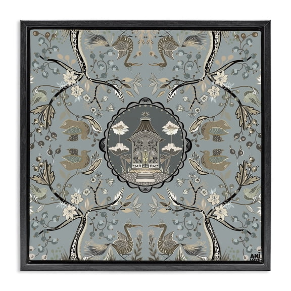 Stupell Industries Scandinavian Black Floating Frame Canvas Art, 18 x 18, by Ani Del Sol