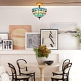 thumbnail image 5 of Kiven 11.8in Flush Mount Ceiling Light Fixture Dimmable, 2-Light Anti Glare Close to Ceiling Light with 15FT Plug-in Cord, Tiffany-Style Glass Chandelier for Bedroom Kitchen Hallway(No.3193), 5 of 7
