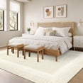 thumbnail image 5 of Garvee 5'x7' Geometric Striped Bordered Area Rug Modern Solid Carpet, Washable Non Slip Rug for Living Room Bedroom Home Office, Beige, 5 of 9
