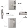 thumbnail image 4 of GHSDFBB Small Wallet for Women Genuine Leather Bifold Compact RFID Blocking Small Womens Wallet, BR-Light Grey, Compact (GLQ186), 4 of 6