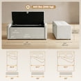 thumbnail image 3 of HOMCOM Storage Ottoman Bench, Ottoman with Wide Padded Seat, Cream White, 3 of 10
