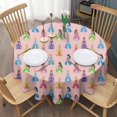 thumbnail image 3 of Colorful Princess Pattern Round Tablecloth 60"x60",Wrinkle Wipeable Table Cloth for Kitchen Dining Room Picnic Patio Party, 3 of 6