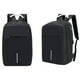 thumbnail image 5 of Mochila para computadora portátil, resistente al agua, antirrobo, con puerto de carga USB y cerradura, mochilas de negocios, color negro, 5 of 6