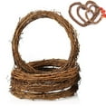 thumbnail image 2 of Sunjoy Tech Natural Grapevine Wreathes Vine Branch Wreath Christmas Rattan Wreath Garland Decoration for DIY Christmas Craft or Wedding Decors, 2 of 2