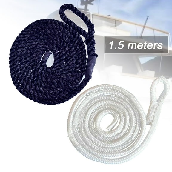 Travelwant 4Pcs Dock Lines & Ropes Boat Accessories Double Braided Nylon Dock Lines Excellent 5800 lbs Breaking Strength Rope