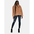 thumbnail image 2 of Time and Tru Women's and Women's Plus Faux Fur Hoodie Jacket, Sizes XS-2X, 2 of 5