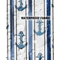 thumbnail image 5 of Pack of 2 Outdoor Pillow Covers, Summer Ocean Blue Anchor White Stripes Waterproof Square Throw Pillowcase Cushion Decorative Pillow Covers for Couch Patio Tent, 24x24 in, 5 of 6