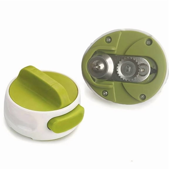 Manual Can Opener with Push Button, No Sharp Edge Smooth Lid Opener, Food-Safe Handheld Can Opener for Seniors, Arthritis, Left-Handed (2 Pack)