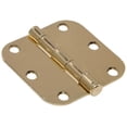 thumbnail image 2 of Hillman 851246 4 in. Residential Door Hinge with 0.62 in. Round Corners, Brass Plated, 2 of 2