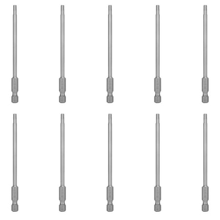 

price crash 10Pcs Screwdriver Bit Electric 3mm Hex Strong Magnetic Hardened Hardware Hand Tool S1/4 100mm