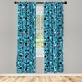 thumbnail image 3 of Ambesonne Pirates Curtains, Piratical Accessories, Pair of 28"x84", Multicolor, 3 of 5