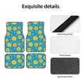 thumbnail image 4 of Naloa Bee Sunflower Car Foot Mat Set of 4 Pieces - Universal Floor Liner Neoprene Full Set Floor Mats for Cars Trucks SUV, 4 of 7