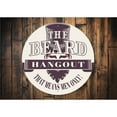 thumbnail image 2 of The Bearded Men Hangout Aluminum Metal Decor Sign - 12" Round, 2 of 4